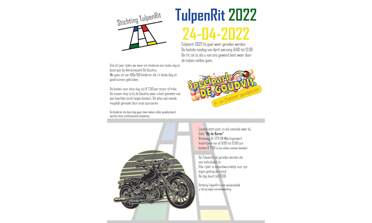 TulpenRit 2022 vanuit Wieringerwerf